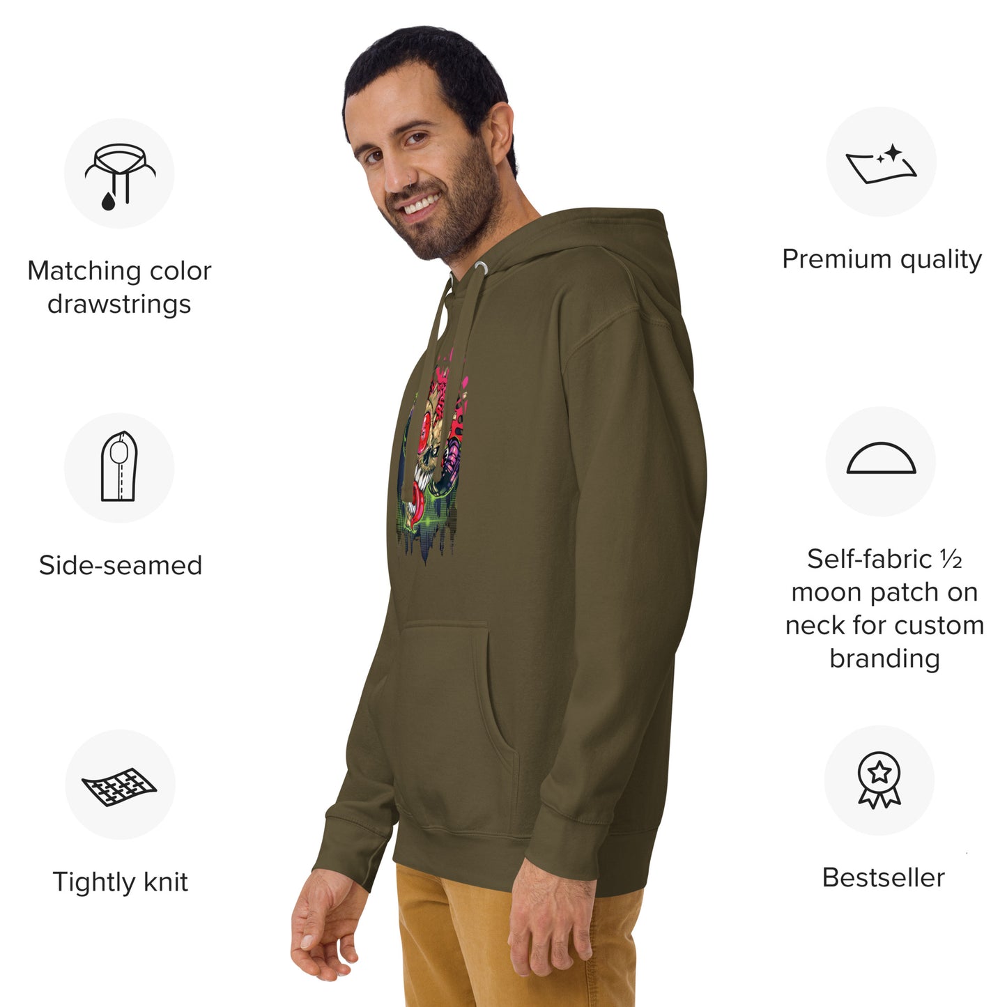 VOODOO MACHINE CO. Hooded long-sleeve Unisex Hoodie