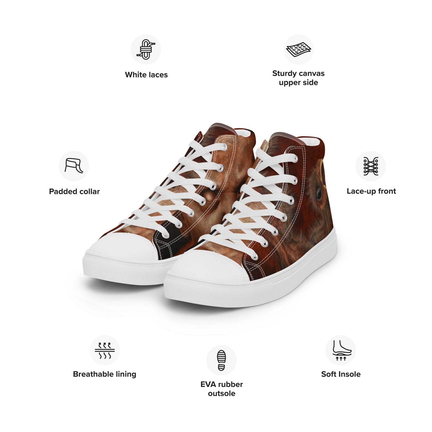 BLACK CULT SOCIETY - BIRD BRAIN Women’s high top canvas shoes
