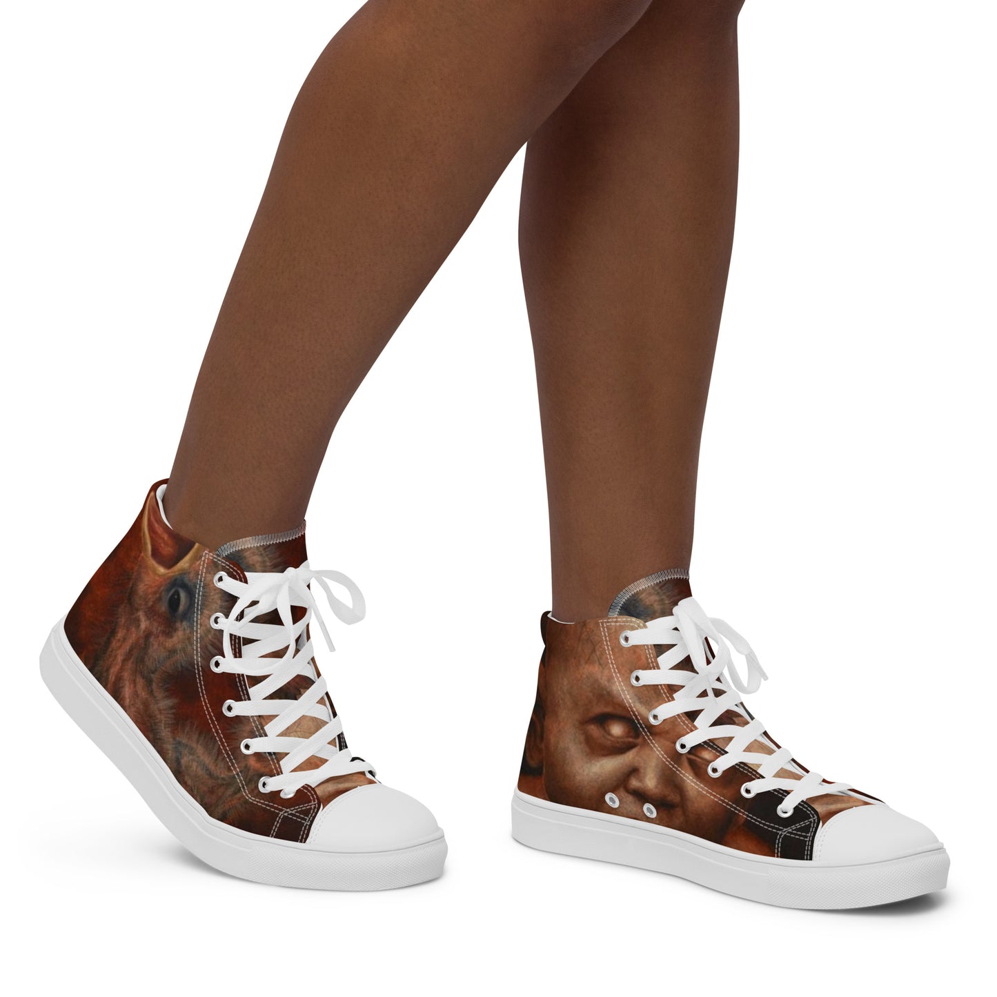 BLACK CULT SOCIETY - BIRD BRAIN Women’s high top canvas shoes