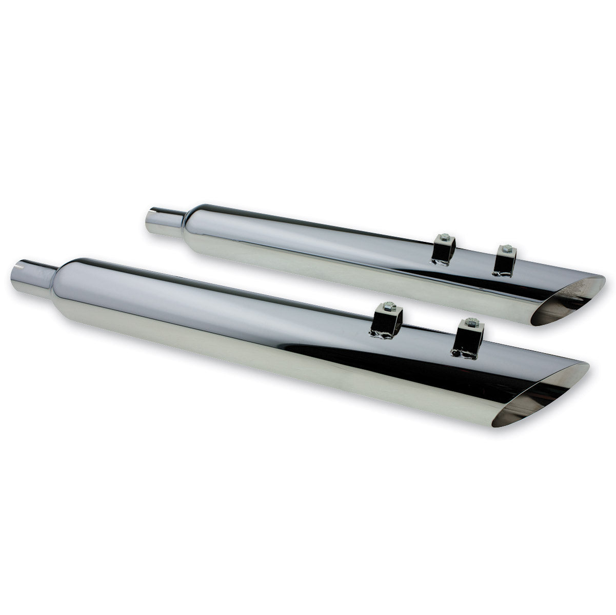 Chrome Harley-Davidson Angle Cut Chrome Slip-On Mufflers