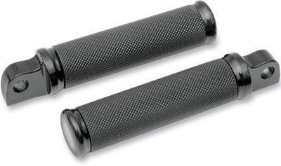 Black Knurled with Rubber Inset Male Mount Footpegs