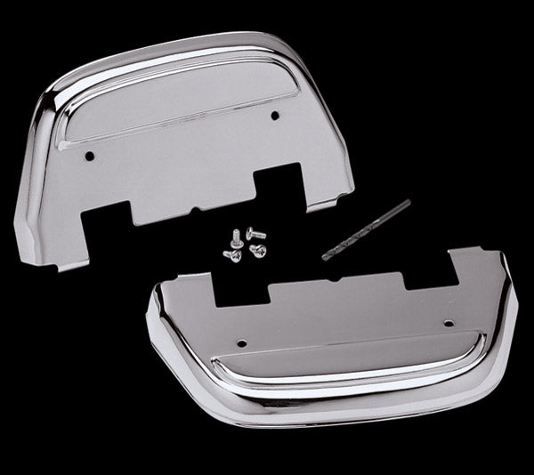 Drag Specialties Chrome Passenger Floorboard Covers For Harley FL/T FLST Models - OEM Replacement Pair
