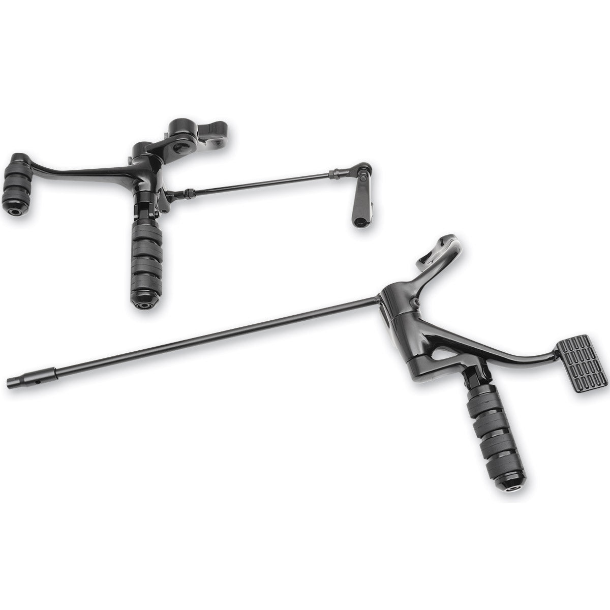 Custom Harley-Davidson and Custom Applications Black +2" Extended Forward Control Kit with Pegs