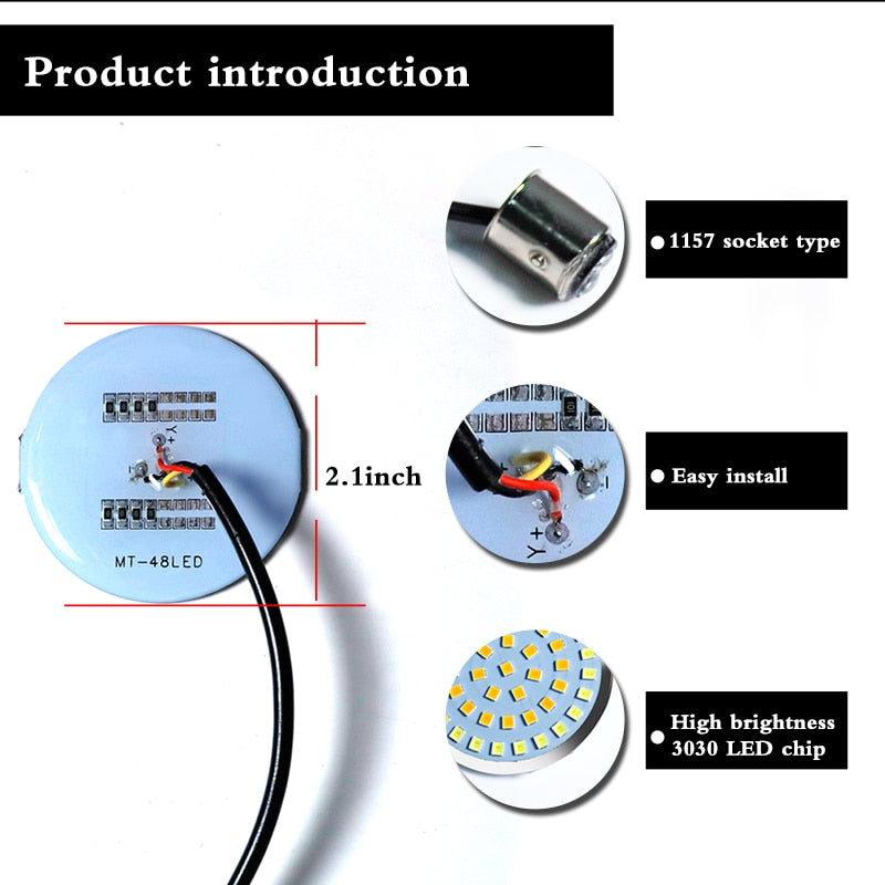 Voodoo Cycle House LED Turn Signals / Running Lights Conversion Kit For Harley Davidson and Special Applications
