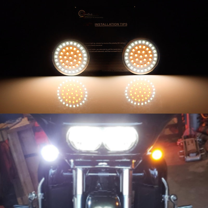 Voodoo Cycle House LED Turn Signals / Running Lights Conversion Kit For Harley Davidson and Special Applications