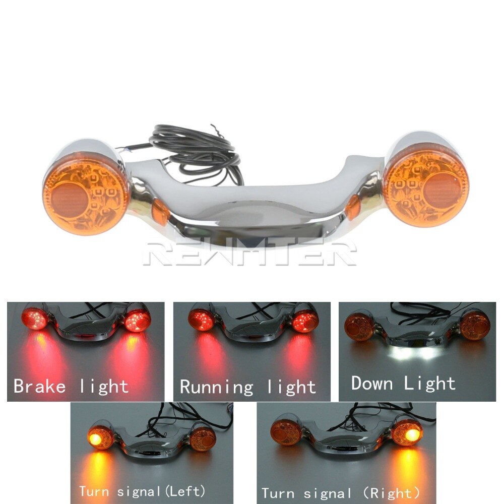 Rear Turn Signals / Brake Light & Mounting Bar For Harley-Davidson Touring Models