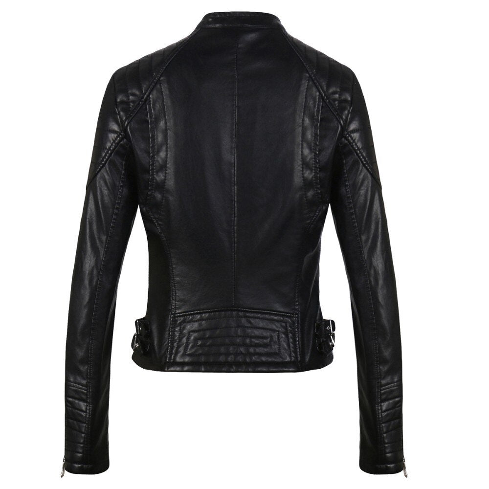 Voodoo Machine Co. Women's Slim Fit Casual Faux Leather Jacket