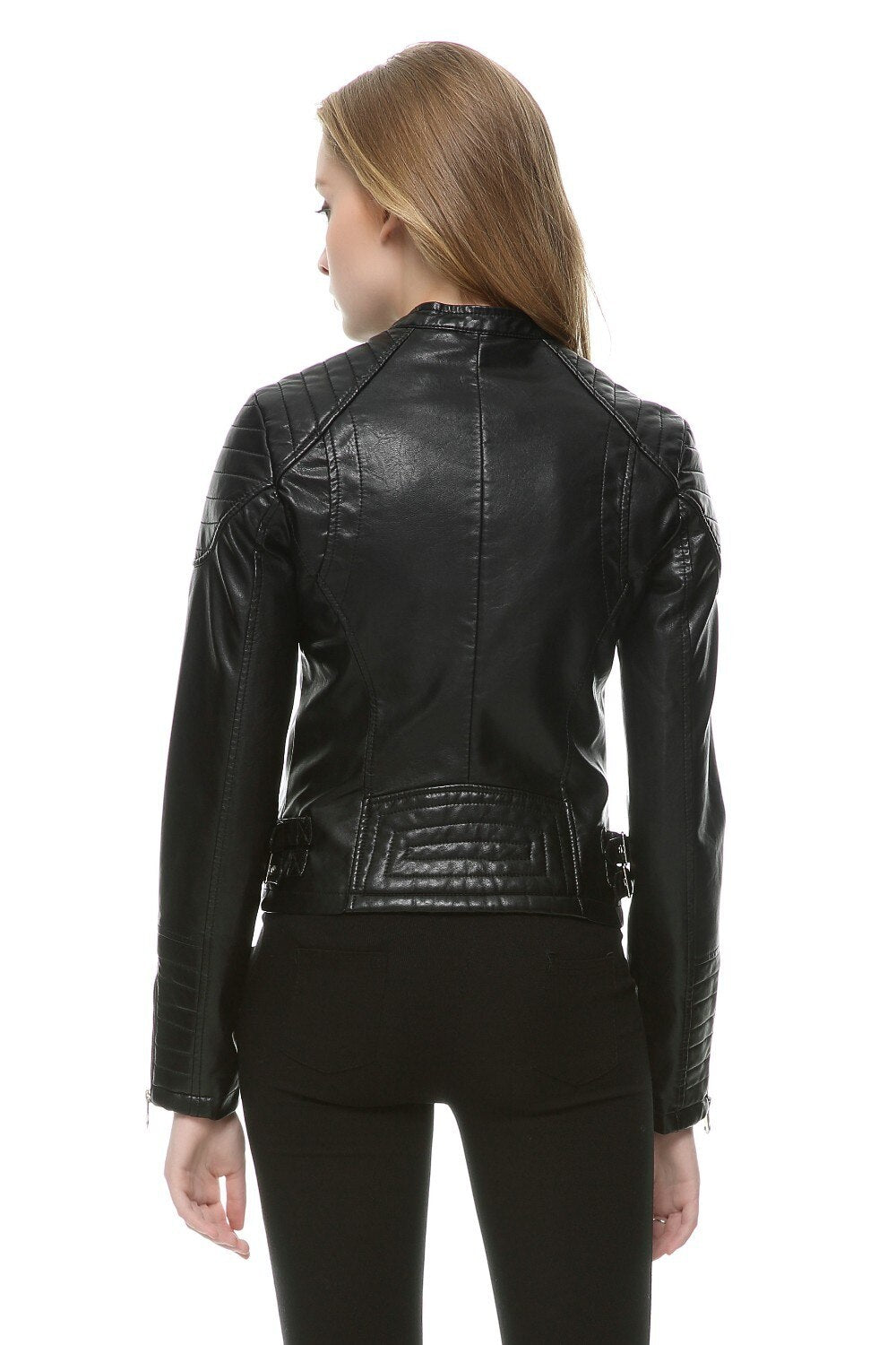 Voodoo Machine Co. Women's Slim Fit Casual Faux Leather Jacket