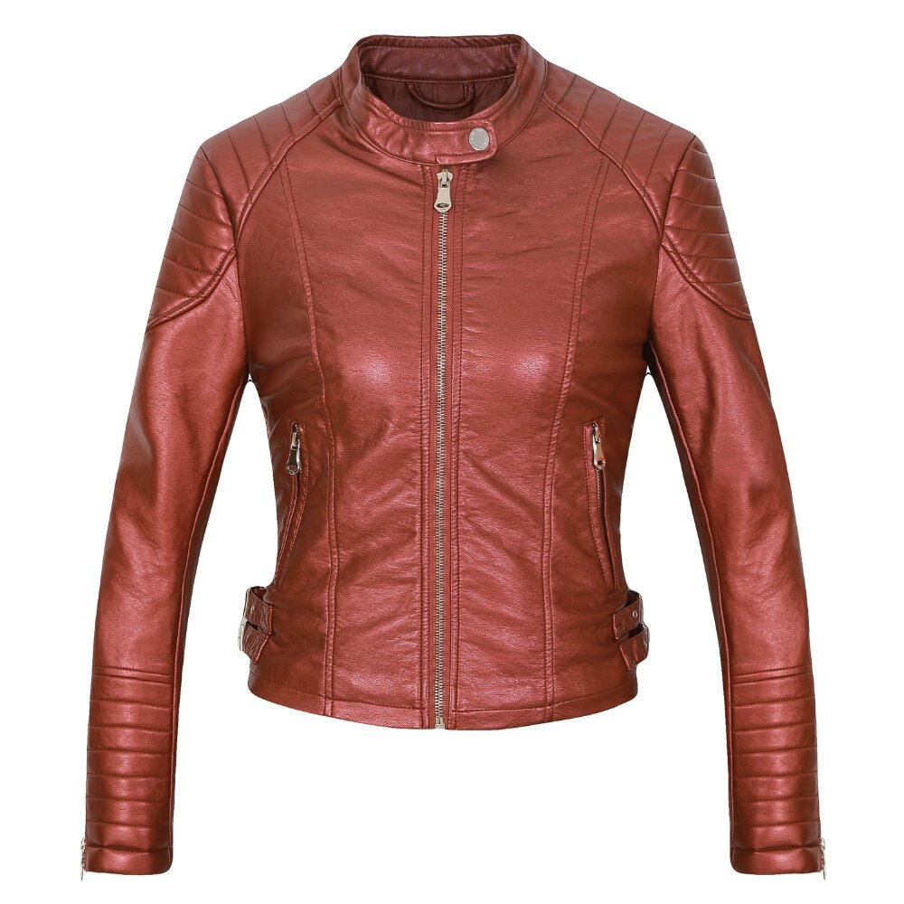 Voodoo Machine Co. Women's Slim Fit Casual Faux Leather Jacket