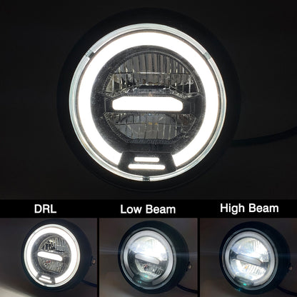 Voodoo Cycle House Universal LED 6.5" Round Head Light for Harley-Davidson - Indian - Custom Applications