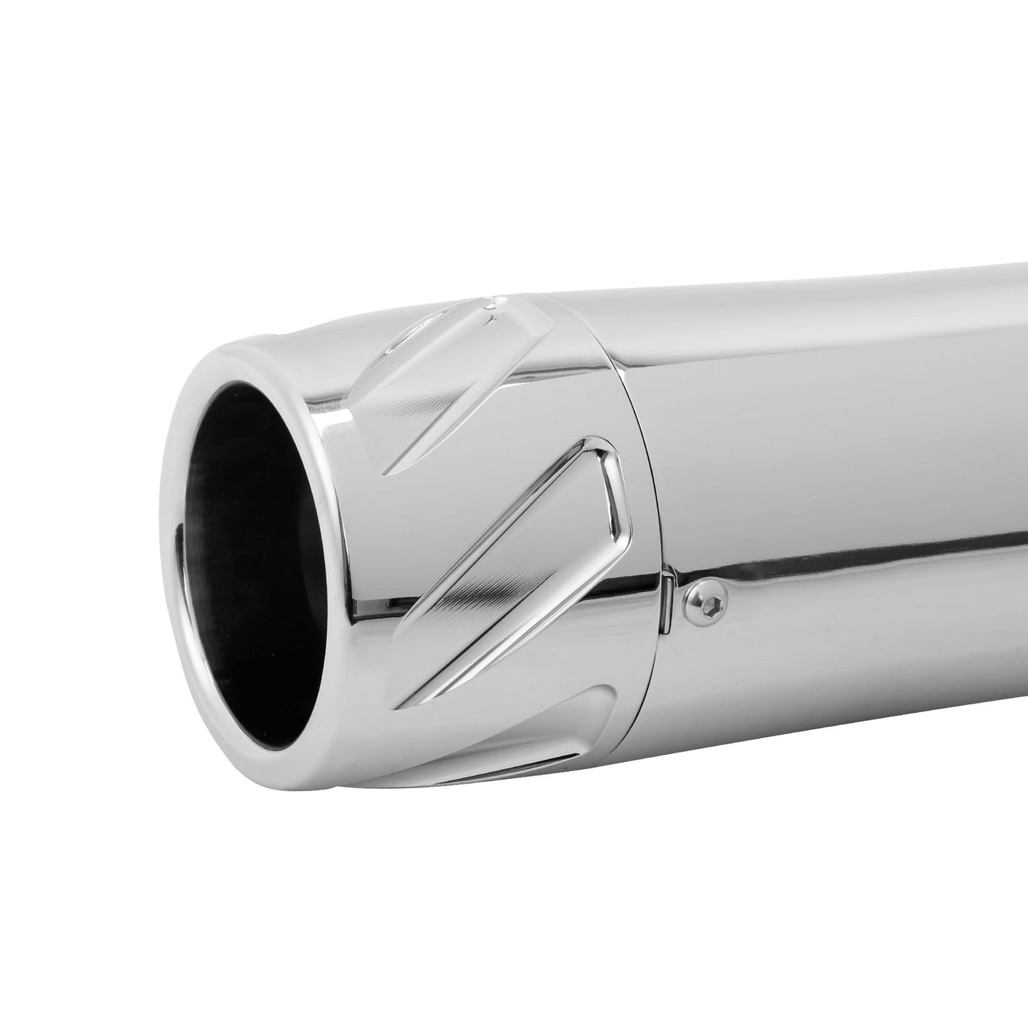 Voodoo Cycle House Custom 4" Chrome / Black Slip-on Mufflers For 1995-2016 Harley-Davidson Touring Models In Various Styles