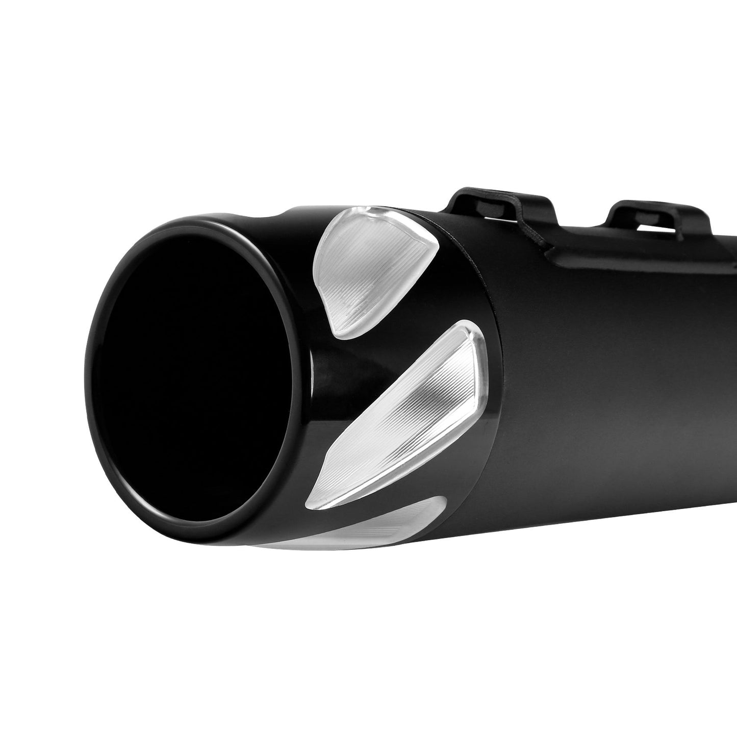 Voodoo Cycle House Custom 4" Chrome / Black Slip-on Mufflers For 1995-2016 Harley-Davidson Touring Models In Various Styles
