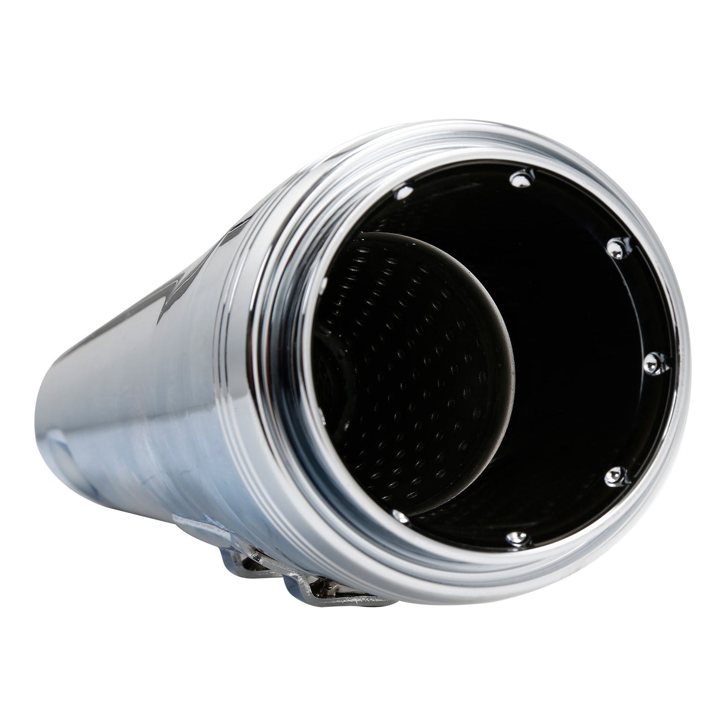 Voodoo Cycle House Custom 4" Chrome/Black Slip-on Mufflers For 2017-UP Harley-Davidson Touring Models