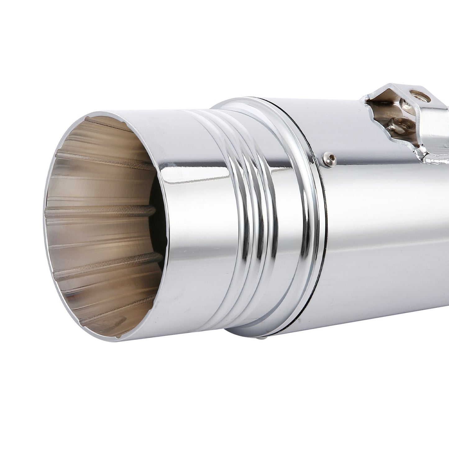 Voodoo Cycle House Custom 4" Chrome Megaphone Slip-on Mufflers For 1995-2016 Harley-Davidson Touring Models