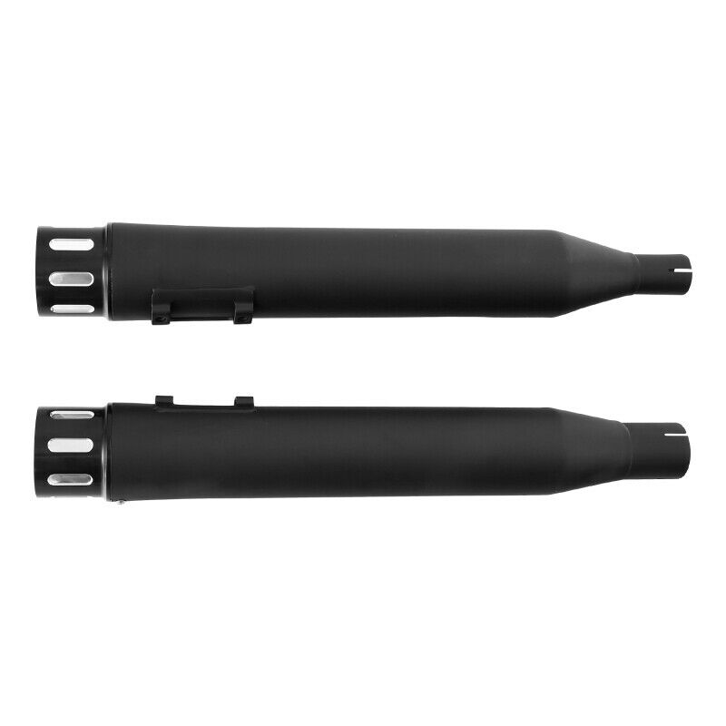 Voodoo Cycle House Custom 4" Chrome/Black Slip-on Mufflers For 2017-UP Harley-Davidson Touring Models