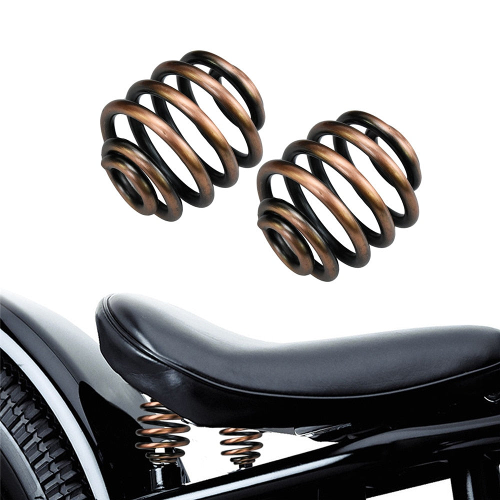 Universal Motorcycle Solo Seat Spring Mount Kit In Bronze / Black / Chrome Finishes