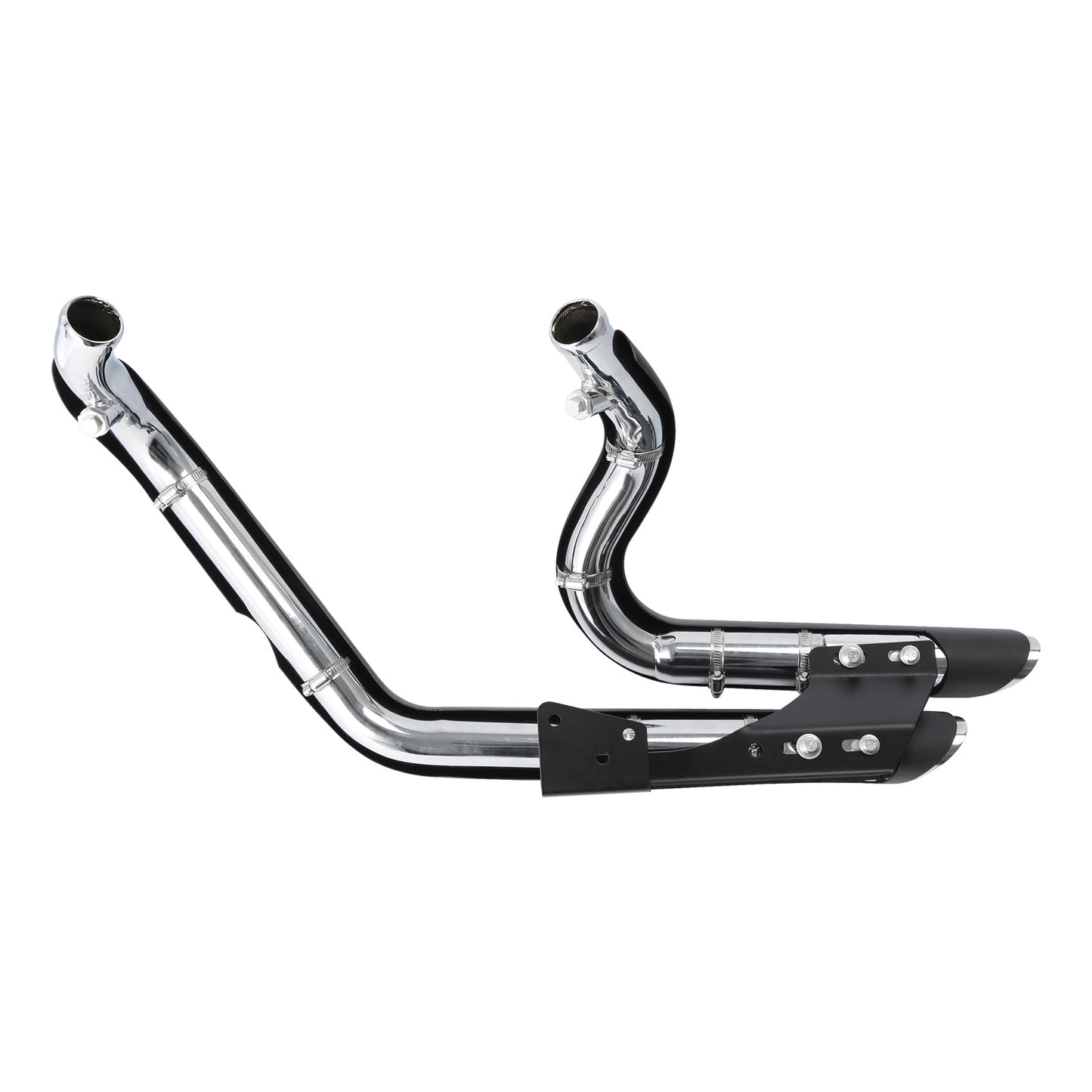 Voodoo Cycle House Custom Staggered Short Shot Motorcycle Exhaust Pipes For 2004-2013 Harley-Davidson Sportster XL Iron 883 1200