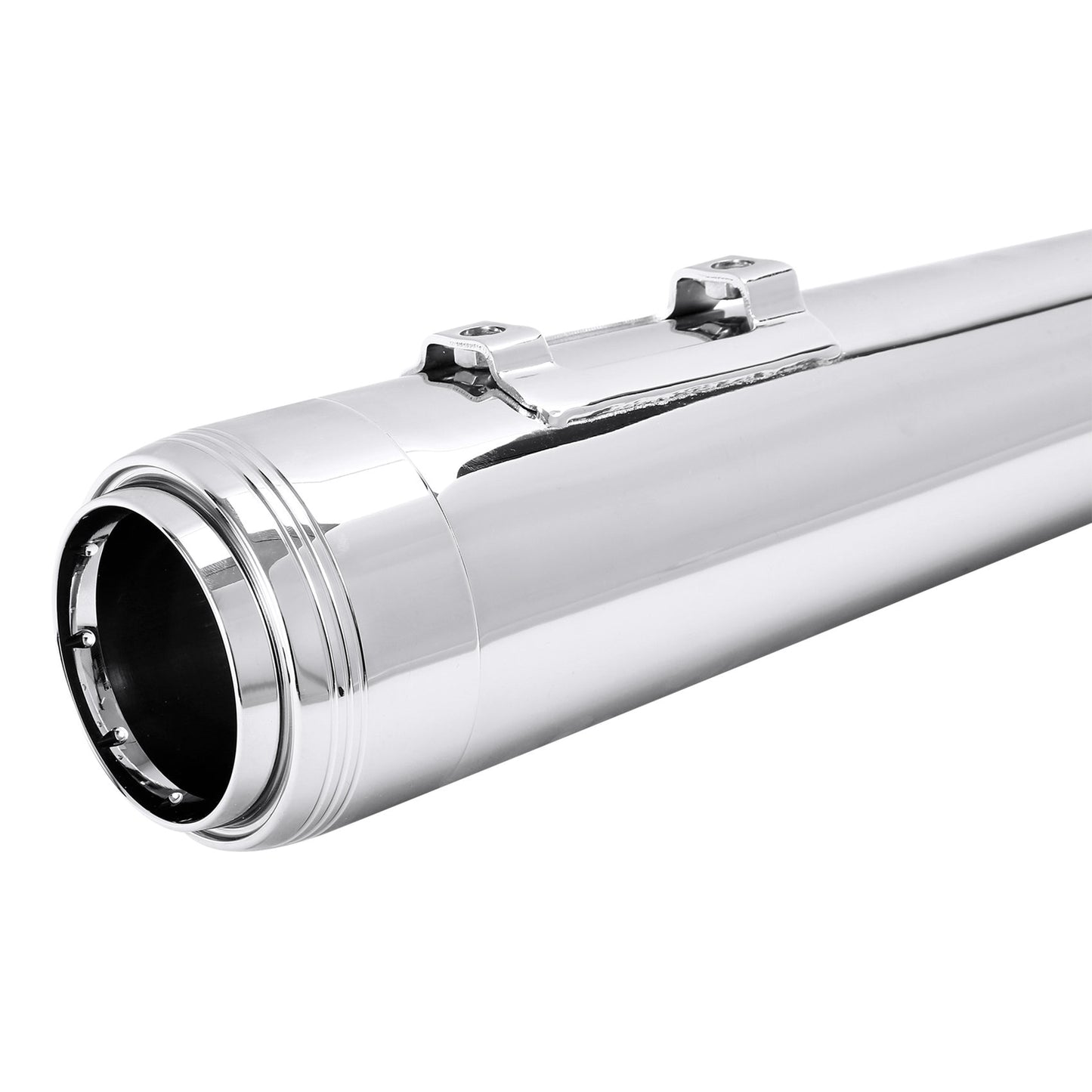 Voodoo Cycle House Custom 4" Chrome/Black Megaphone Slip-on Mufflers For 1995-2016 Harley-Davidson Touring Models