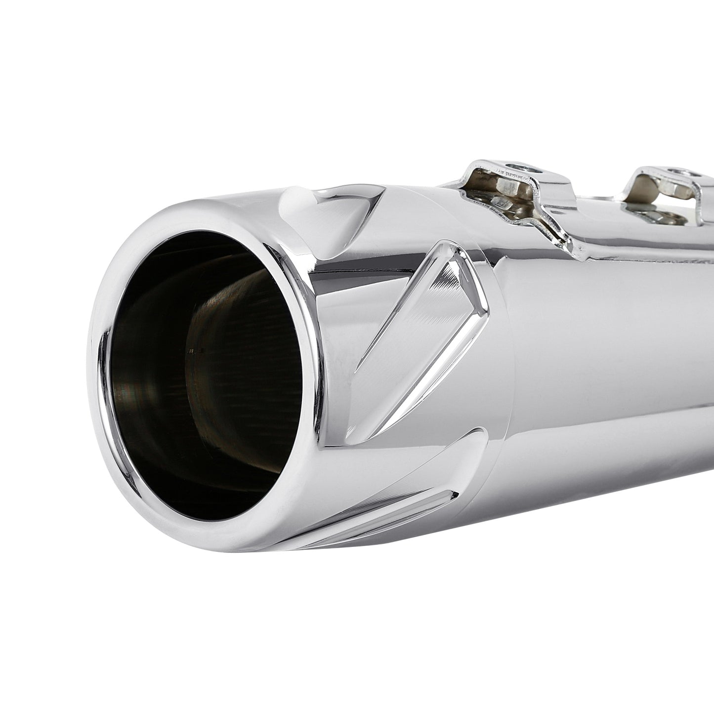 Voodoo Cycle House Custom 4" Chrome Slip-on Mufflers For 1995-2016 Harley-Davidson Touring Models