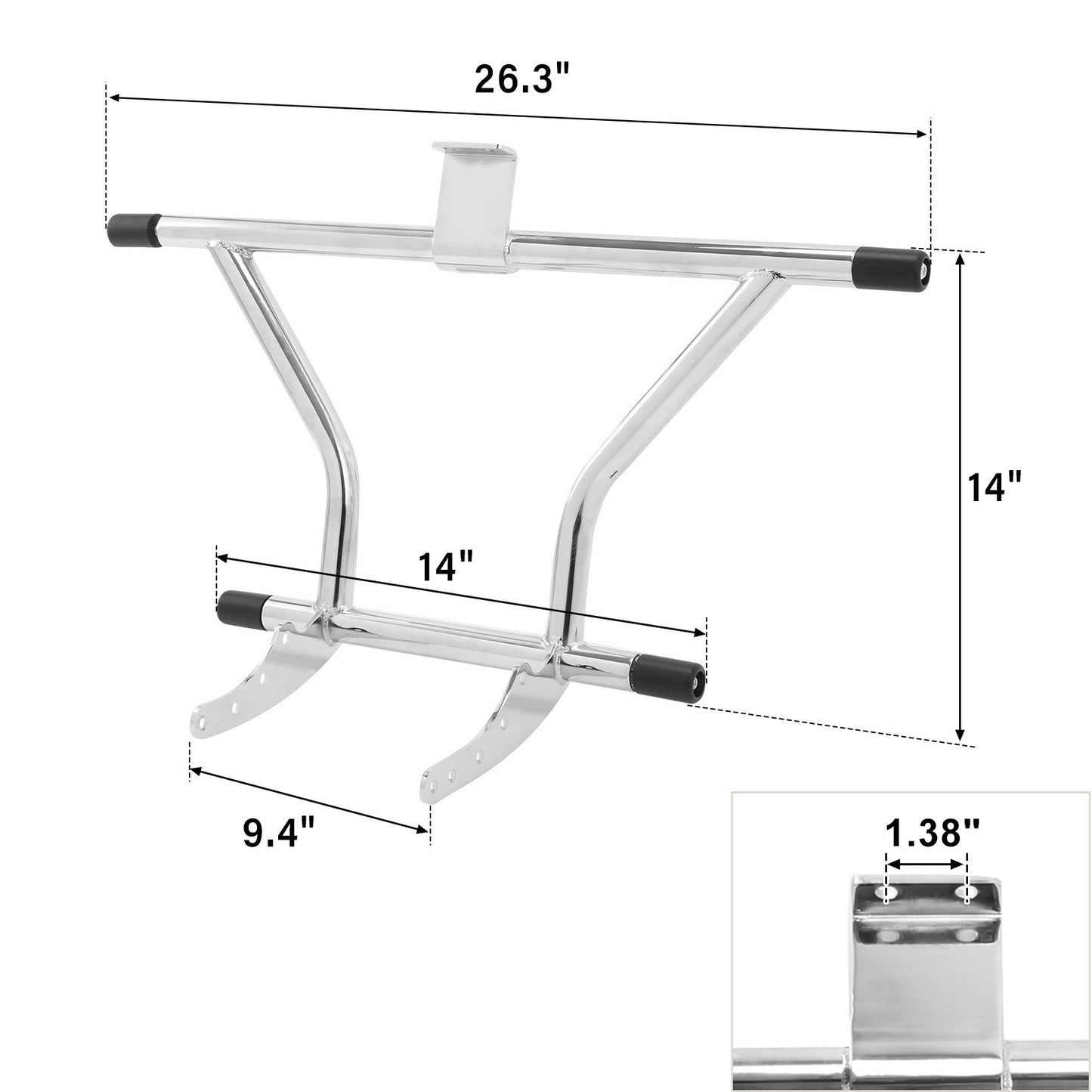 Voodoo Cycle House Custom 2-Step Highway Crash Bar For Harley-Davidson Softail Deluxe Sport Glide Fat Boy Models