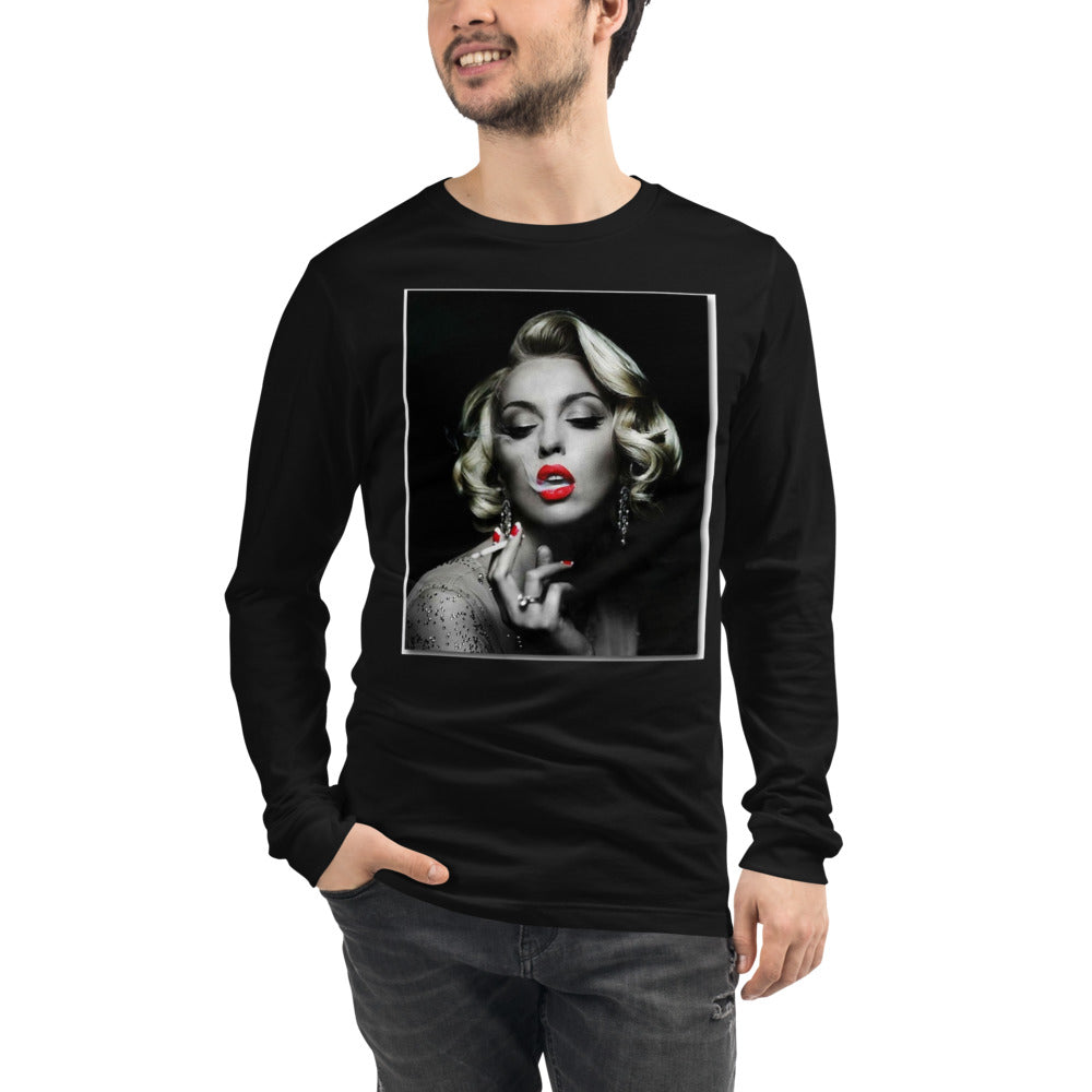 MARILYN SMOKING Unisex Long Sleeve Tee
