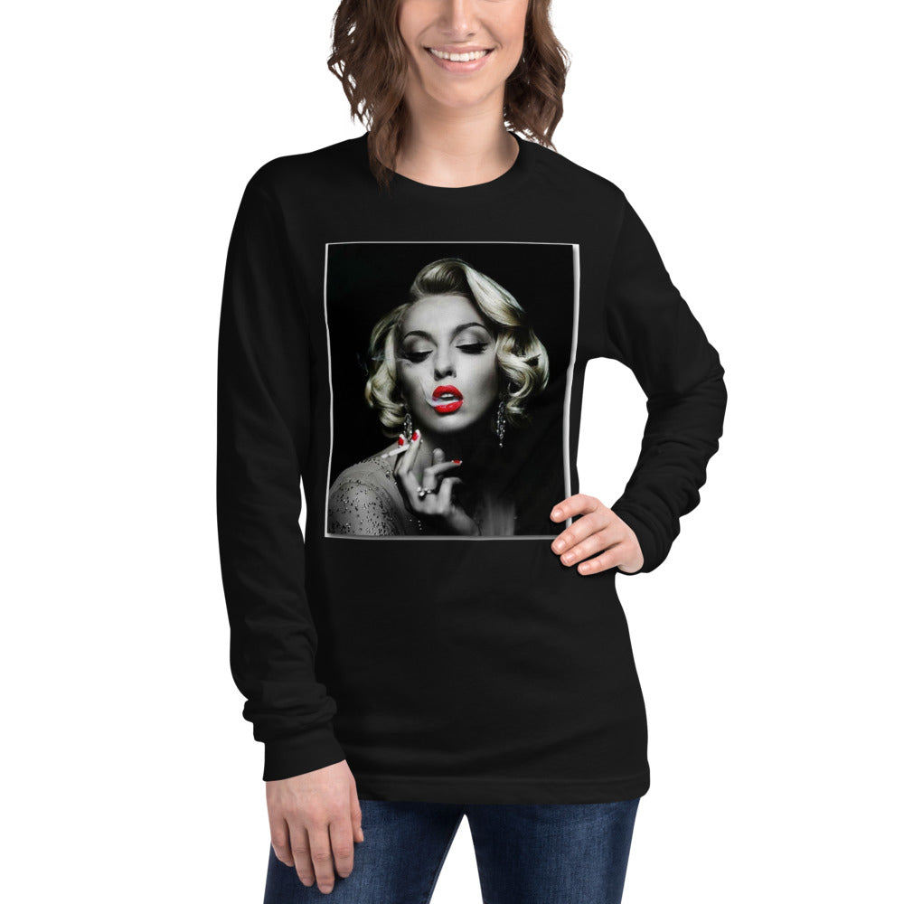 MARILYN SMOKING Unisex Long Sleeve Tee