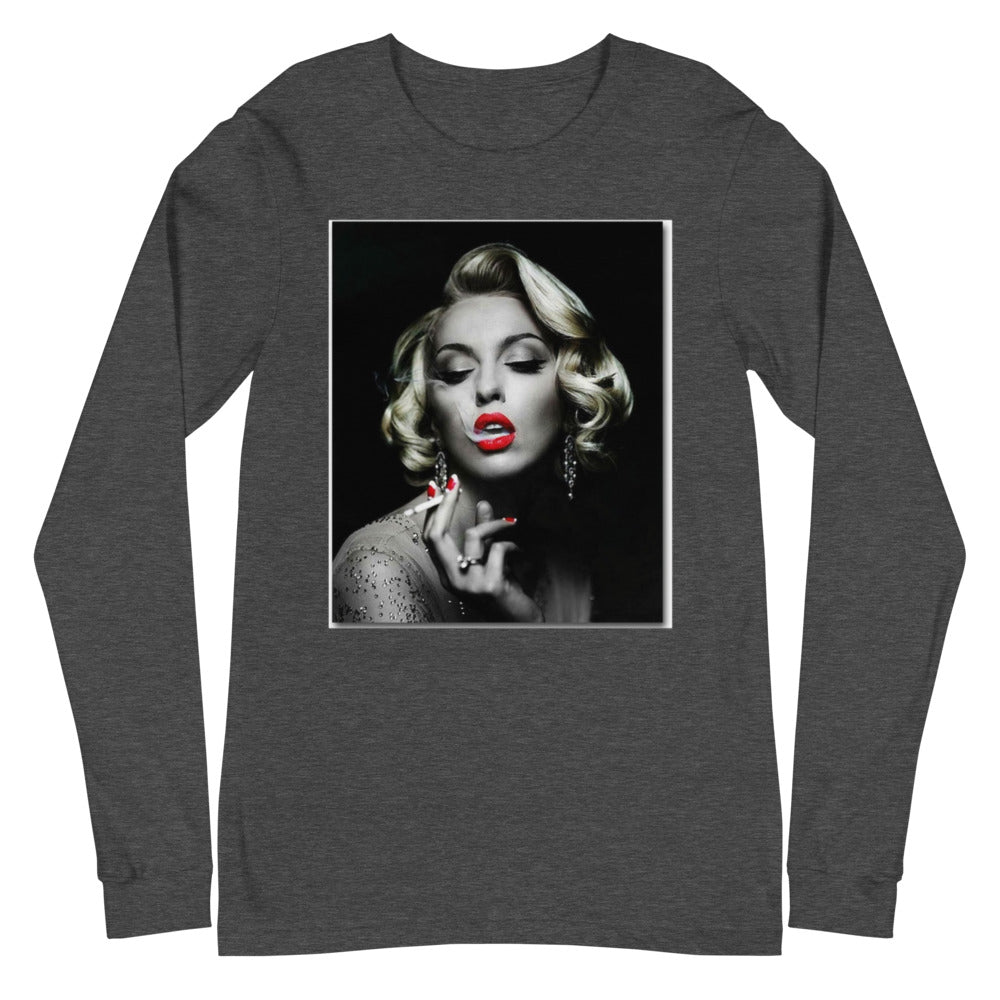MARILYN SMOKING Unisex Long Sleeve Tee