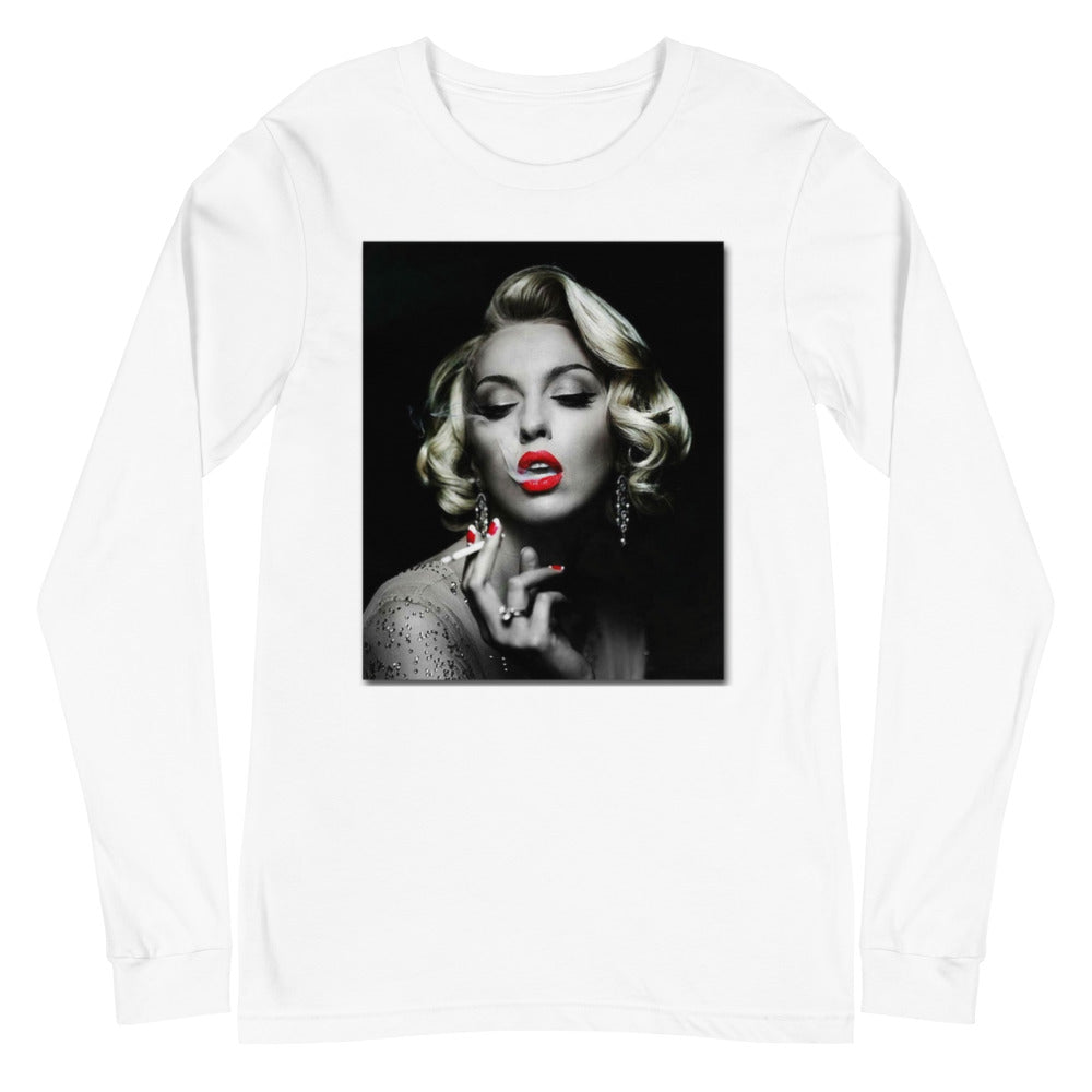 MARILYN SMOKING Unisex Long Sleeve Tee