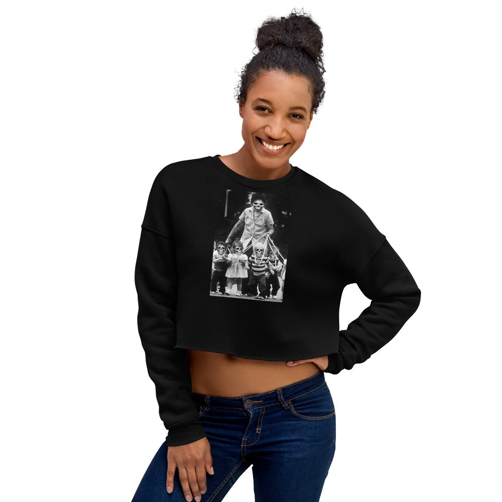 BLACK CULT SOCIETY Crop Sweatshirt