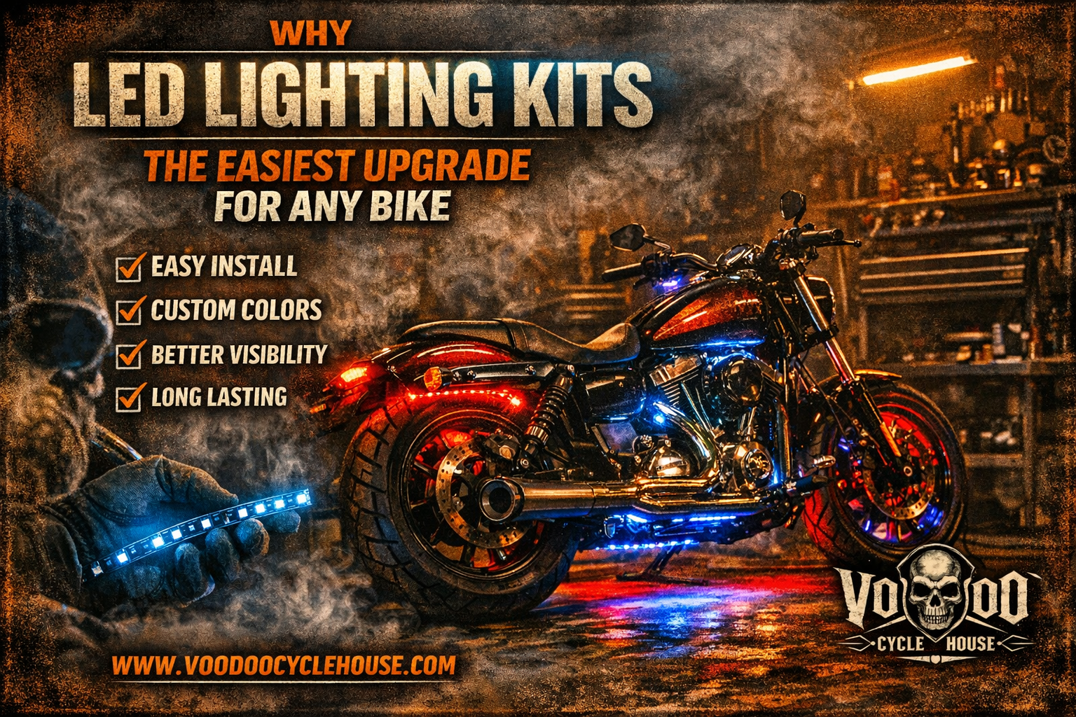 🏍️ Why LED Lighting Kits Are the Easiest Upgrade for Any Bike – Voodoo ...