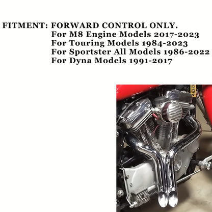 Voodoo Cycle house custom 2in Exhaust Pipes For Harley Sportster Touring Dyna 1984-2023