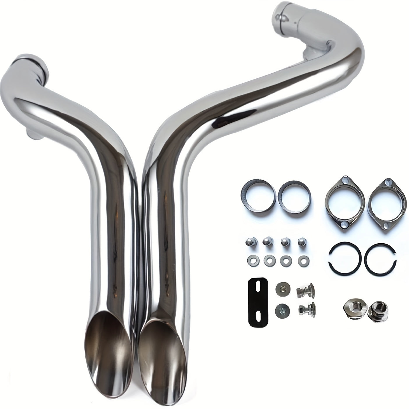 Voodoo Cycle house custom 2in Exhaust Pipes For Harley Sportster Touring Dyna 1984-2023