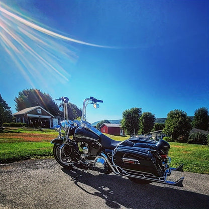 Voodoo Cycle House Custom 36 Inch Fishtail Exhaust for Harley Davidson Touring Models 1995-2016, For Roadking FLHR, Streetglide, FLHXS, Ultra Limited, Electra