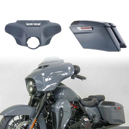 Voodoo Cycle House Custom Saddlebags & Outer Fairing For Harley-Davidson Touring Models Street Electra Glide Ultra Classic CVO 2014-UP