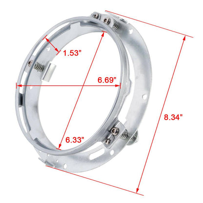 Voodoo Cycle House  7" Inch Headlight Mounting Ring Bracket For Various Harley-Davidson Models