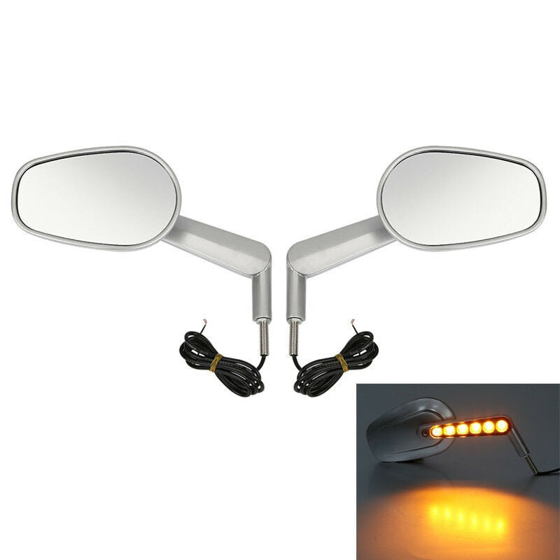 Voodoo Cycle House Custom Mirrors With LED Turn Signals For Harley-Davidson V ROD VRSCF 2009-2017 2016 2014 2010 2008