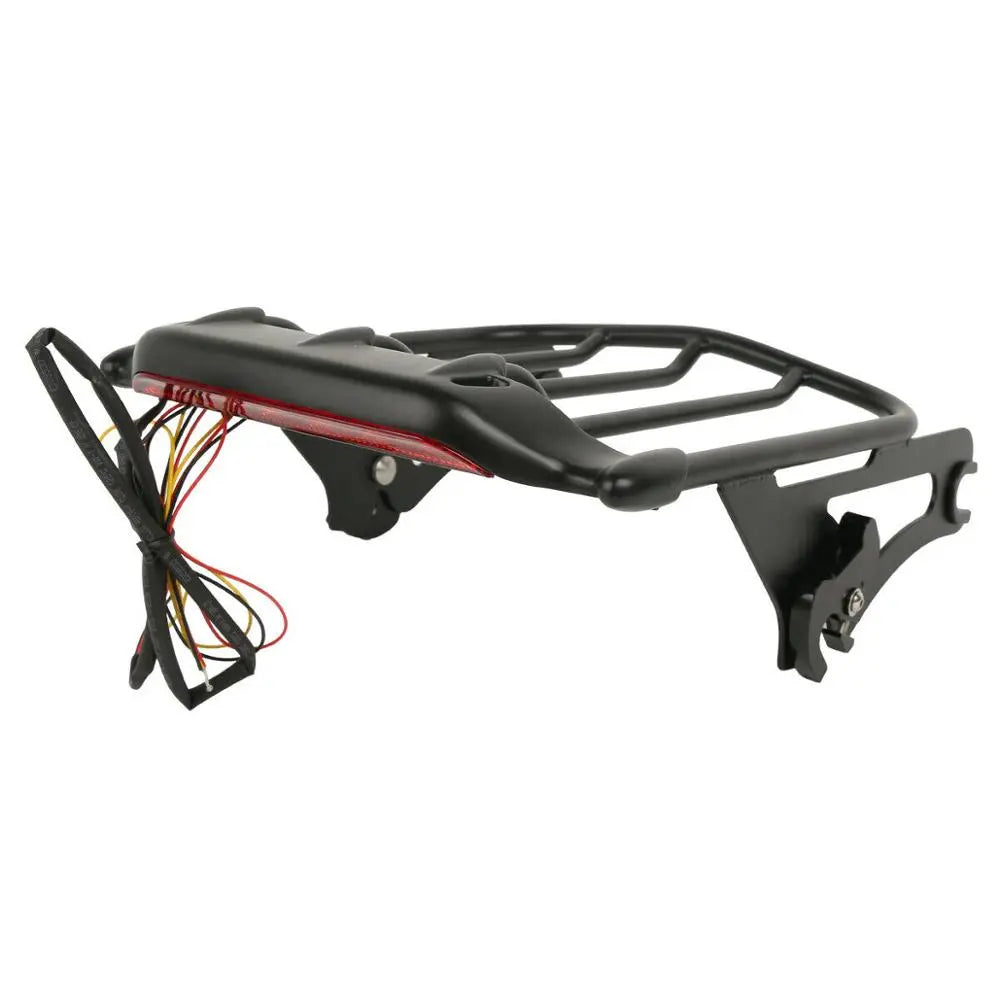 Voodoo Cycle House Two-Up Luggage Rack W/ LED Light For Harley-Davidson Touring Models Road King Street Electra Glide Ultra Limited 2014-UP