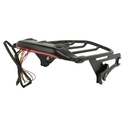 Voodoo Cycle House Two-Up Luggage Rack W/ LED Light For Harley-Davidson Touring Models Road King Street Electra Glide Ultra Limited 2014-UP