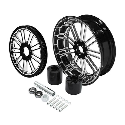 Voodoo Cycle House Custom 18" x 5.5" Rear Wheel & Custom Matching Hub/Pulley Sprocket Assembly For Harley-Davidson Touring Models & Custom Applications