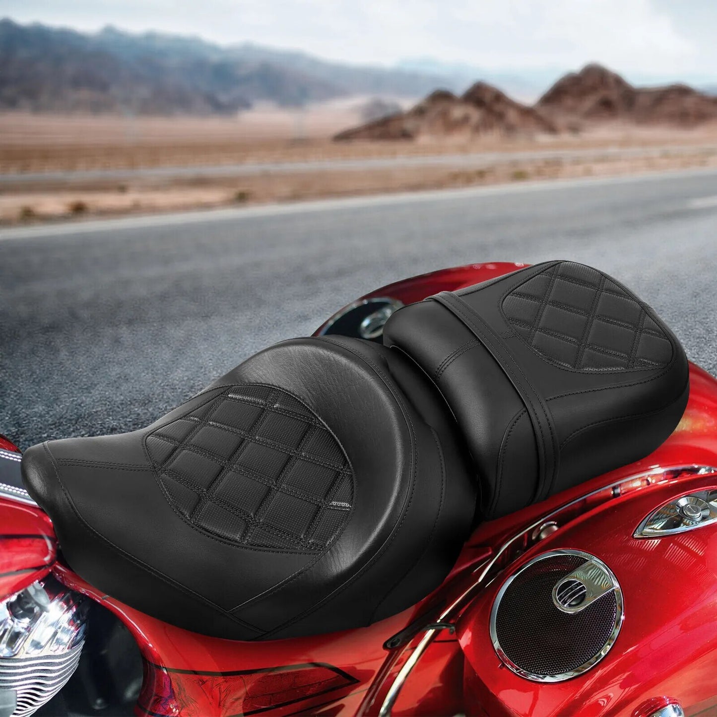 Voodoo Cycle House Custom Driver & Passenger Seat For Indian 2014-2022 Chieftain Dark Horse Springfield Chief Vintage Classic Roadmaster Limited
