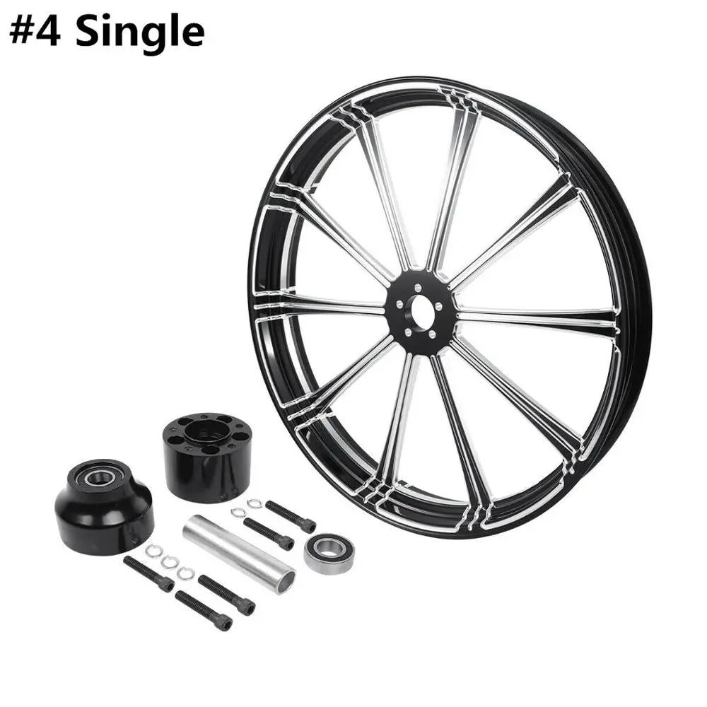 Voodoo Cycle House Custom 30" x 3.5" Front Wheel & Hub Assembly For Harley-Davidson & Custom Applications Touring Road King Street Electra Glide 2008-UP