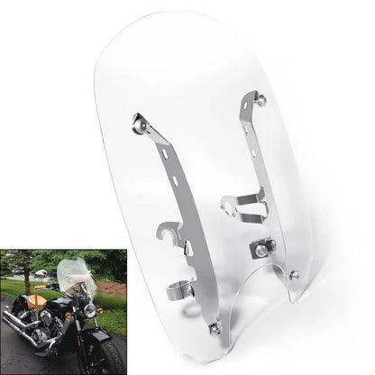 Voodoo Cycle House 20" Windshields With Mounting Hardware For Indian Scout 2015-2020 Bobber Sixty ABS 100th Anniversary Motorcycle
