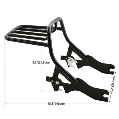 Voodoo Cycle House Custom Luggage Rack For Harley-Davidson Heritage Softail Classic Street Bob Deluxe FLDE Slim 2018-UP