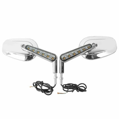 Voodoo Cycle House Custom Mirrors With LED Turn Signals For Harley-Davidson V ROD VRSCF 2009-2017 2016 2014 2010 2008