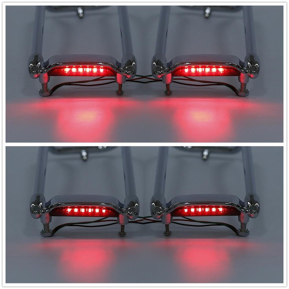 Voodoo Cycle House Custom Saddlebag Lid Top Rails W/ LED Lights For Harley-Davidson Touring Models Road King Electra Street Glide 2014-UP