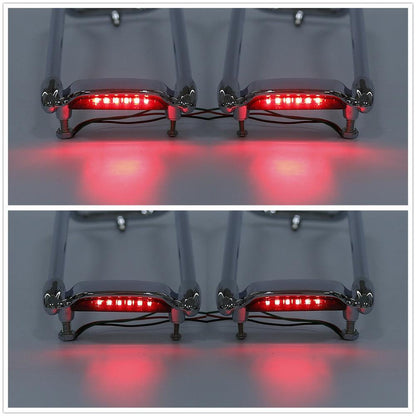 Voodoo Cycle House Custom Saddlebag Lid Top Rails W/ LED Lights For Harley-Davidson Touring Models Road King Electra Street Glide 2014-UP