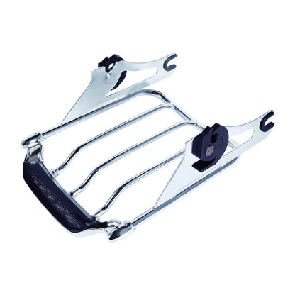 Voodoo Cycle House Two-Up Luggage Rack W/ LED Light For Harley-Davidson Touring Models Road King Street Electra Glide Ultra Limited 2014-UP