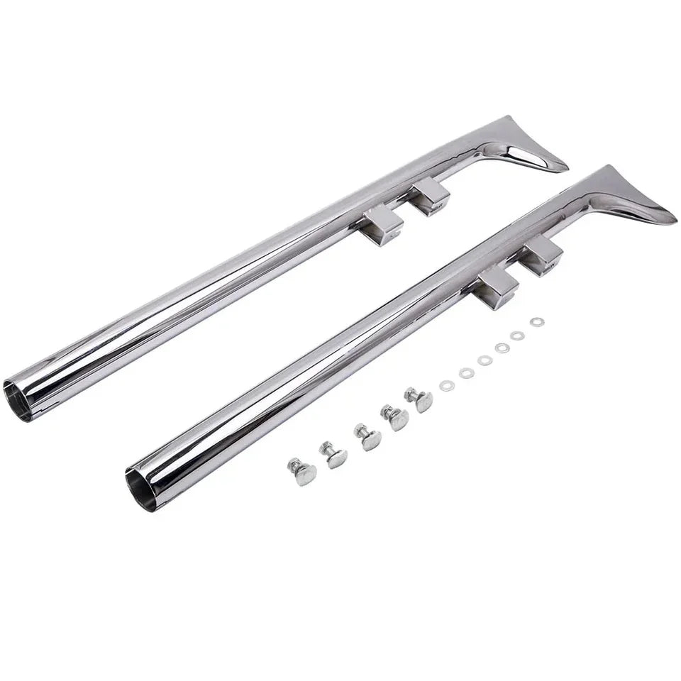 Voodoo Cycle House Custom 33" Fishtail Exhaust Muffler Pipe Slip-On Fit for 1995-2006 for Harley Touring Motorcycles