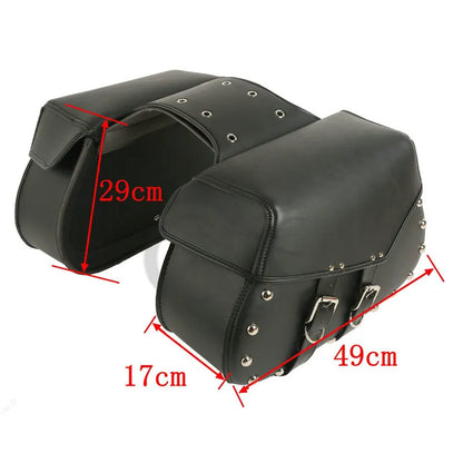 Voodoo Cycle House Custom Leather Saddlebags For Harley-Davidson & Custom Applications Dyna 2008-2017 Sportster 1982-2018 Softail 1984-1999