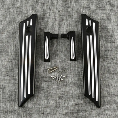 Voodoo Cycle House Custom Saddlebag Latch Covers & Matching Lid Lifters For Harley-Davidson Touring Models Road Street Glide Electra Glide 2014-UP